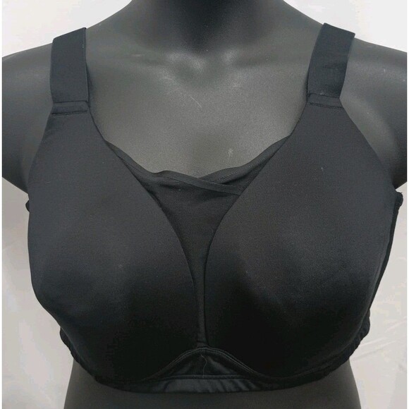Lane Bryant Livi Sz 40F No Wire Padded Molded Bra Black Wide Straps Ventilated - Picture 1 of 5